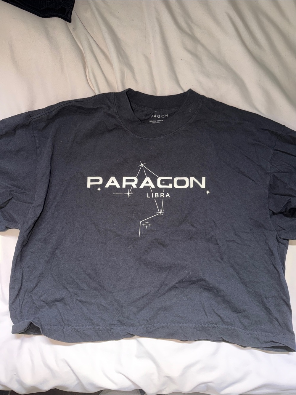 Paragon Libra Black Cropped tee - one size